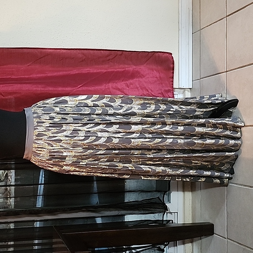 Metallic Malene Birger long maxi skirt